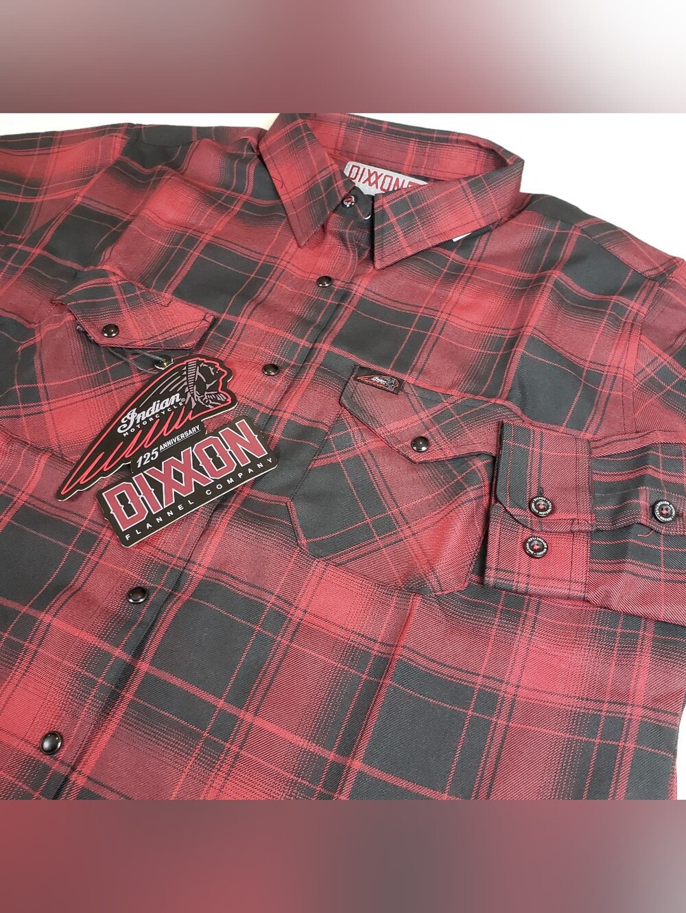 NWT Womens 2X 2XL Dixxon Indian Motorcycle 125th Anniversary Womens Shirt